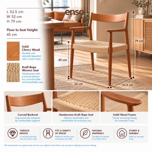 KONI Solid Wood Dining Chair