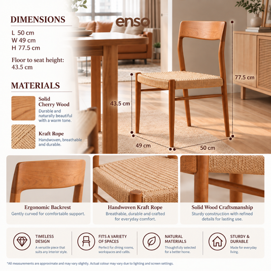 KONO Solid Wood Dining Chair