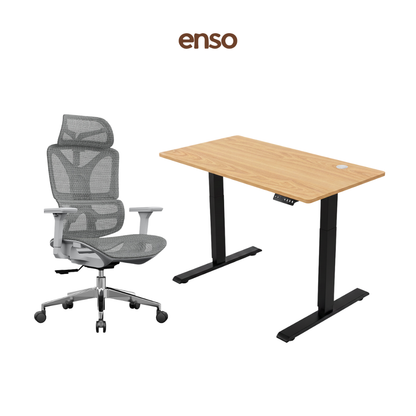 SELORA Ergonomic Office Chair + ENSO Classic Standing Desk Bundle