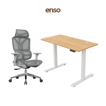 SELORA Ergonomic Office Chair + ENSO Classic Standing Desk Bundle