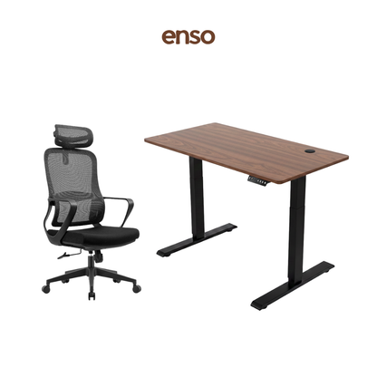 CALORA Ergonomic Office Chair + ENSO Classic Standing Desk Bundle