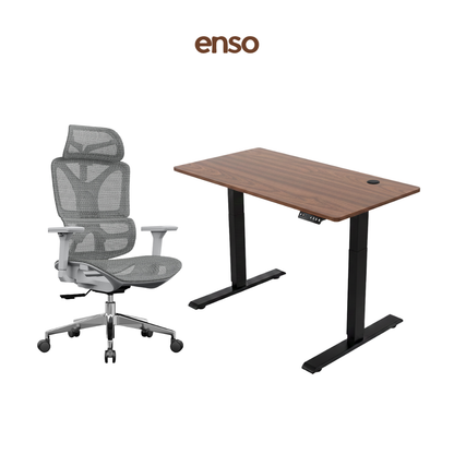 SELORA Ergonomic Office Chair + ENSO Classic Standing Desk Bundle