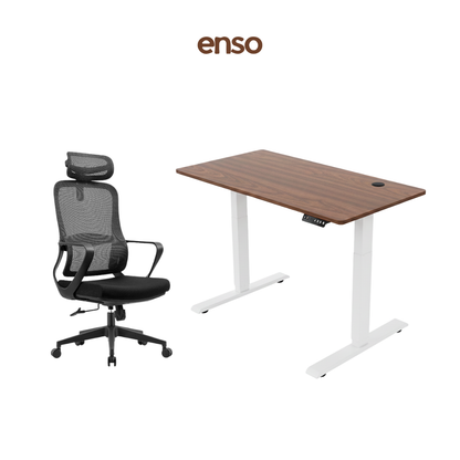 CALORA Ergonomic Office Chair + ENSO Classic Standing Desk Bundle