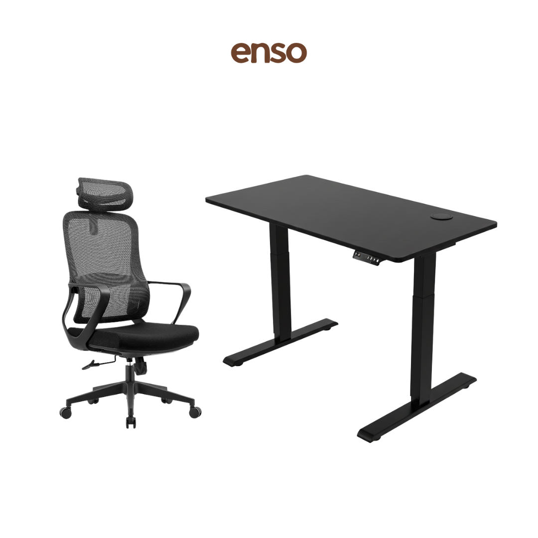 CALORA Ergonomic Office Chair + ENSO Classic Standing Desk Bundle