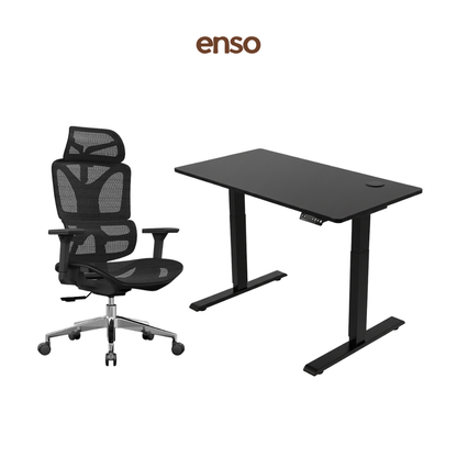 SELORA Ergonomic Office Chair + ENSO Classic Standing Desk Bundle