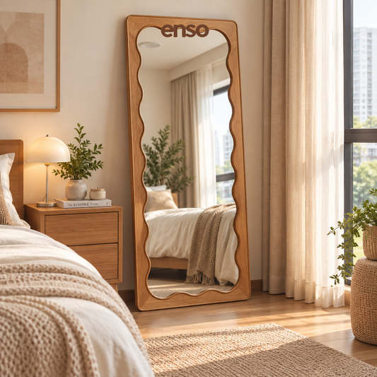 NAMI Solid Wood Wavy Mirror