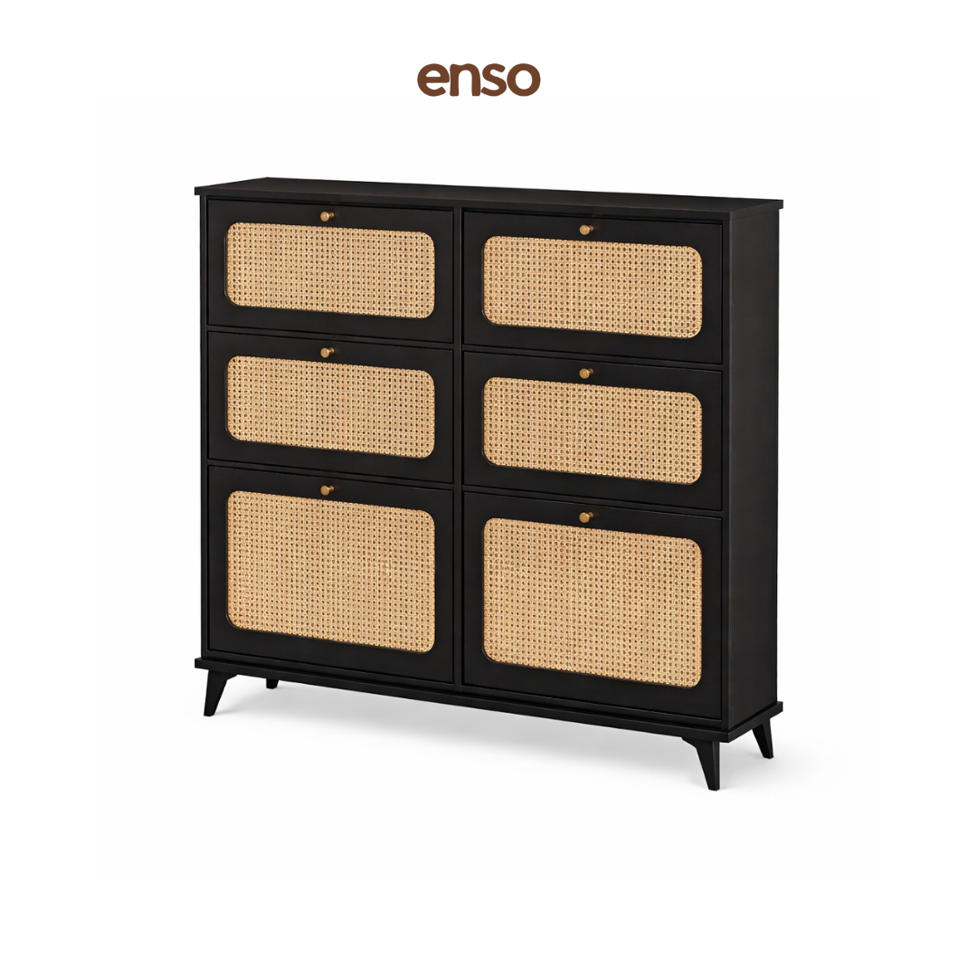 MAE Rattan Shoe Cabinet