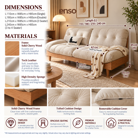KUMO Solid Wood Sofa