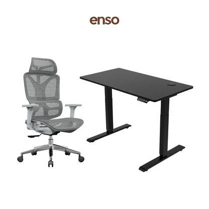 SELORA Ergonomic Office Chair + ENSO Classic Standing Desk Bundle