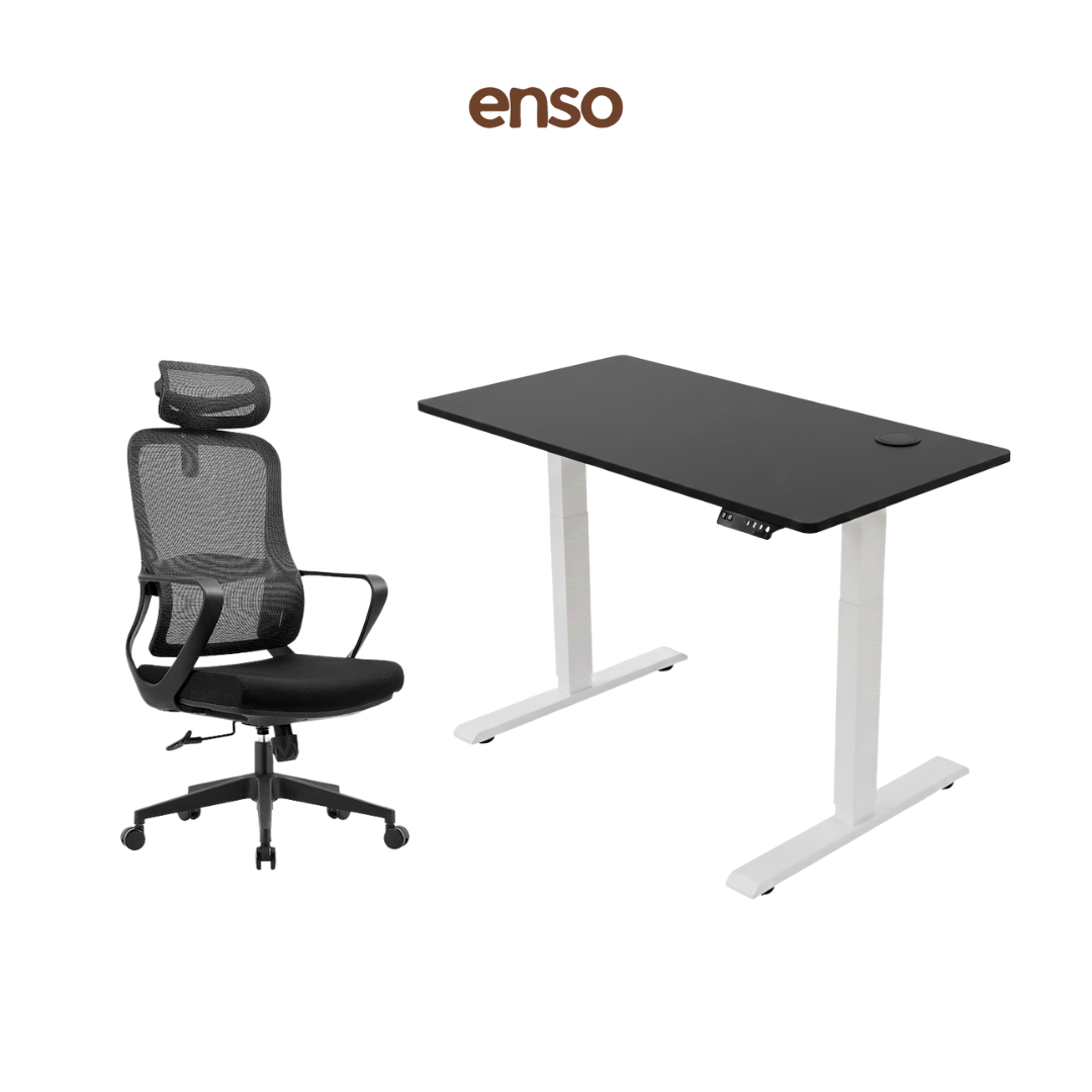 CALORA Ergonomic Office Chair + ENSO Classic Standing Desk Bundle
