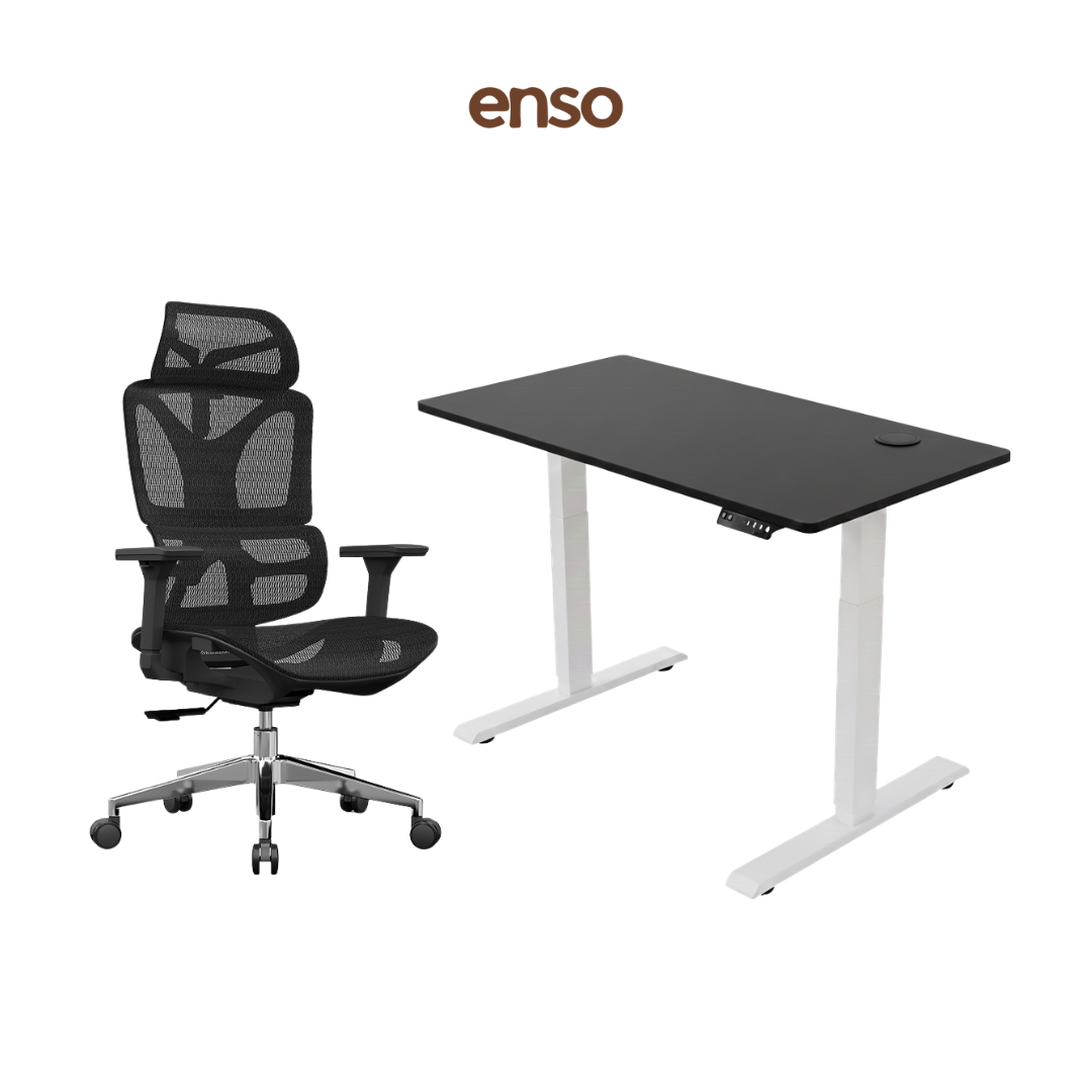 SELORA Ergonomic Office Chair + ENSO Classic Standing Desk Bundle