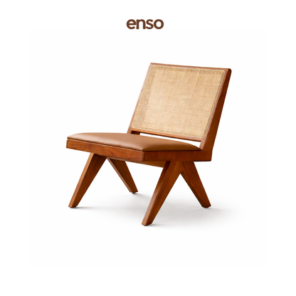SORA Rattan Solid Wood Lounge Chair