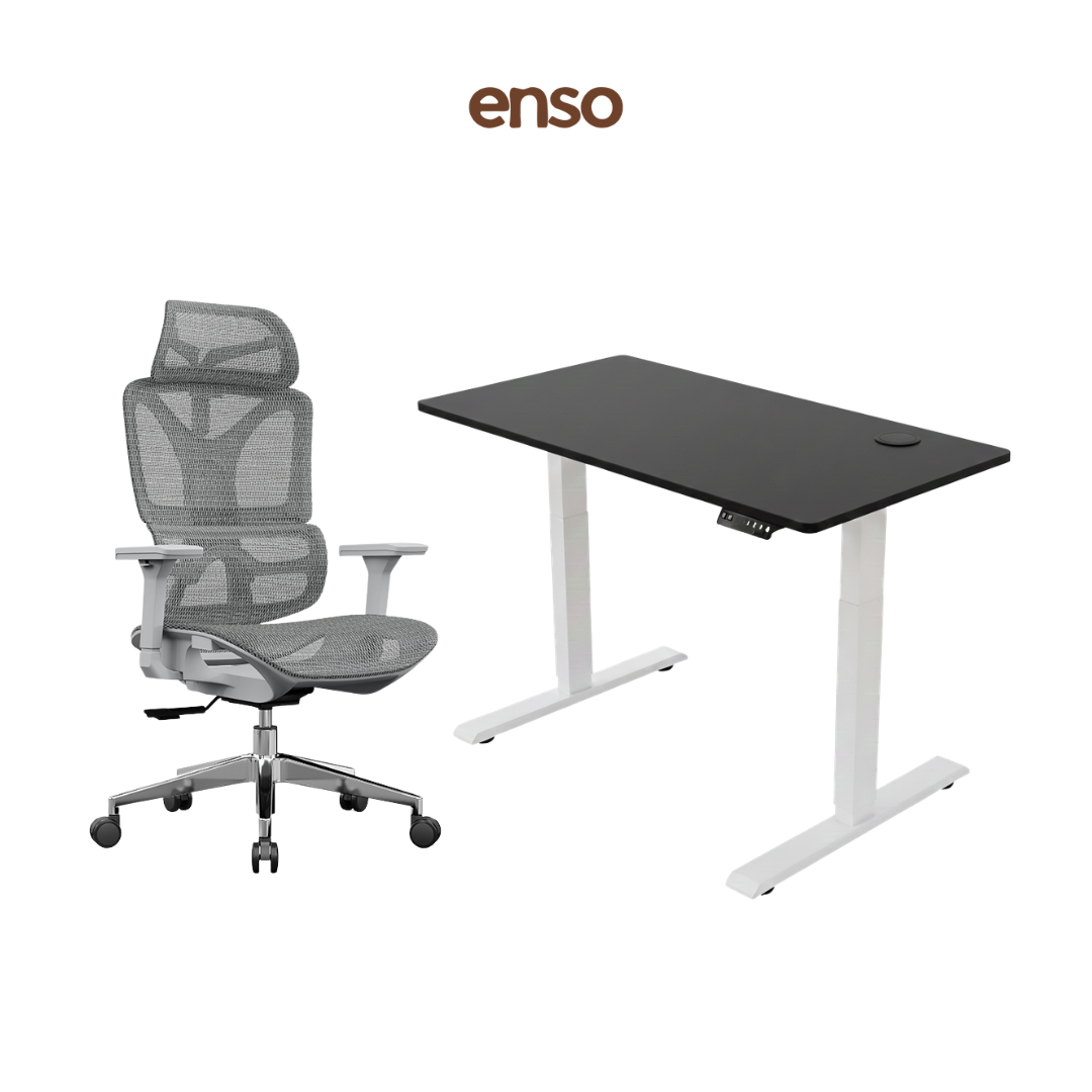 SELORA Ergonomic Office Chair + ENSO Classic Standing Desk Bundle