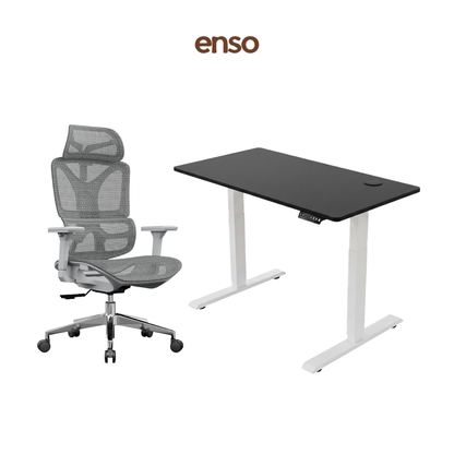 SELORA Ergonomic Office Chair + ENSO Classic Standing Desk Bundle