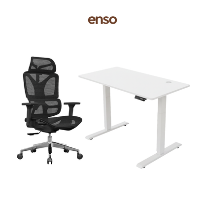 SELORA Ergonomic Office Chair + ENSO Classic Standing Desk Bundle