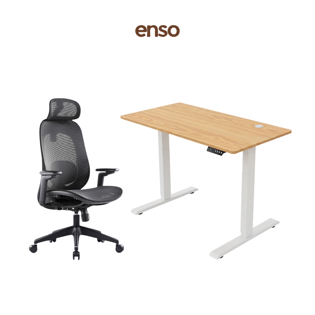 GALORA Ergonomic Office Chair + ENSO Classic Standing Desk Bundle