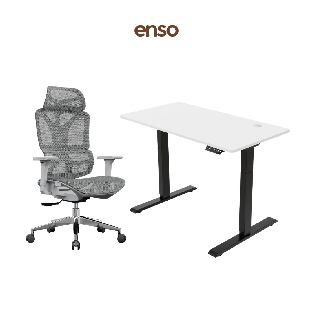 SELORA Ergonomic Office Chair + ENSO Classic Standing Desk Bundle