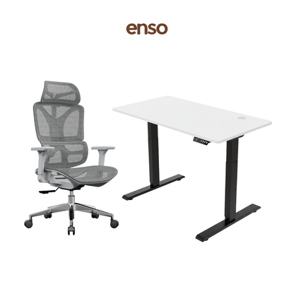 SELORA Ergonomic Office Chair + ENSO Classic Standing Desk Bundle