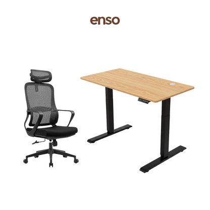 CALORA Ergonomic Office Chair + ENSO Classic Standing Desk Bundle