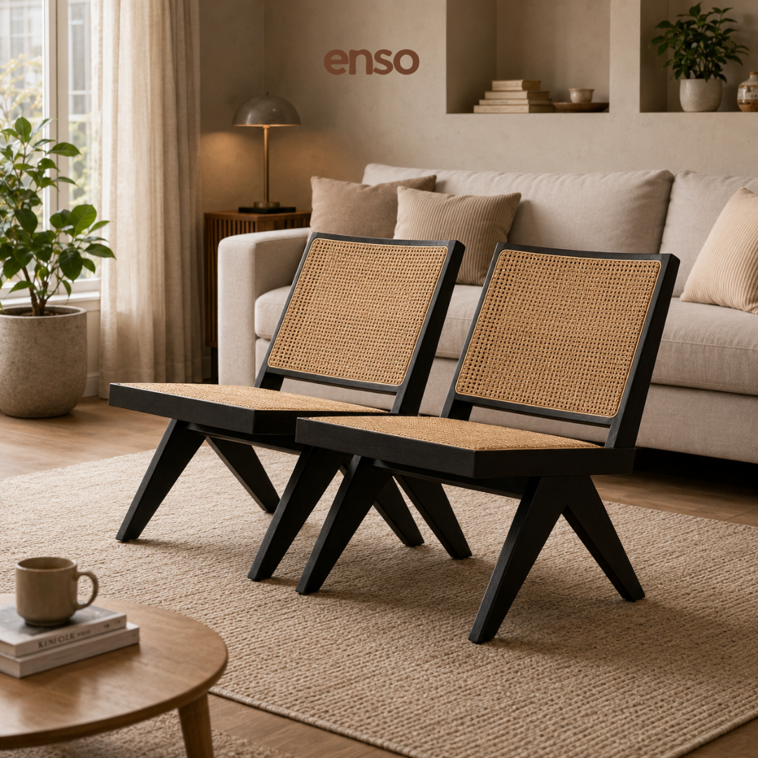 SORA Rattan Solid Wood Lounge Chair